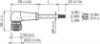 Picture of Andurikaabel PVC + pesa 90°, A-coded, (5m + M12 4-pin), SICK